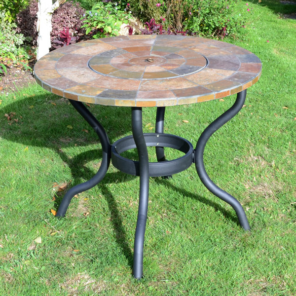 Byron Manor BAYFIELD Garden Stone Mosaic Fire Pit Table Wayfair.co.uk
